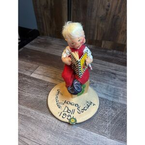 ANNALEE Dolls Society 1991 Mother Goose Wood Block Bedtime Stories 7” Figure, w/